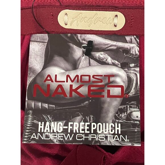 Andrew Christian ALMOST NAKED No-Show Ultra Low-Rise Jock Burgundy Large - Picture 6 of 7